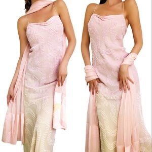 Vintage Pastel Ombré Gown